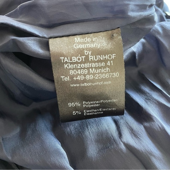 Talbot Runhof Mermaid Royal Navy Glitter Sequin Off The Shoulder Metallic Gown 8 - Picture 10 of 12